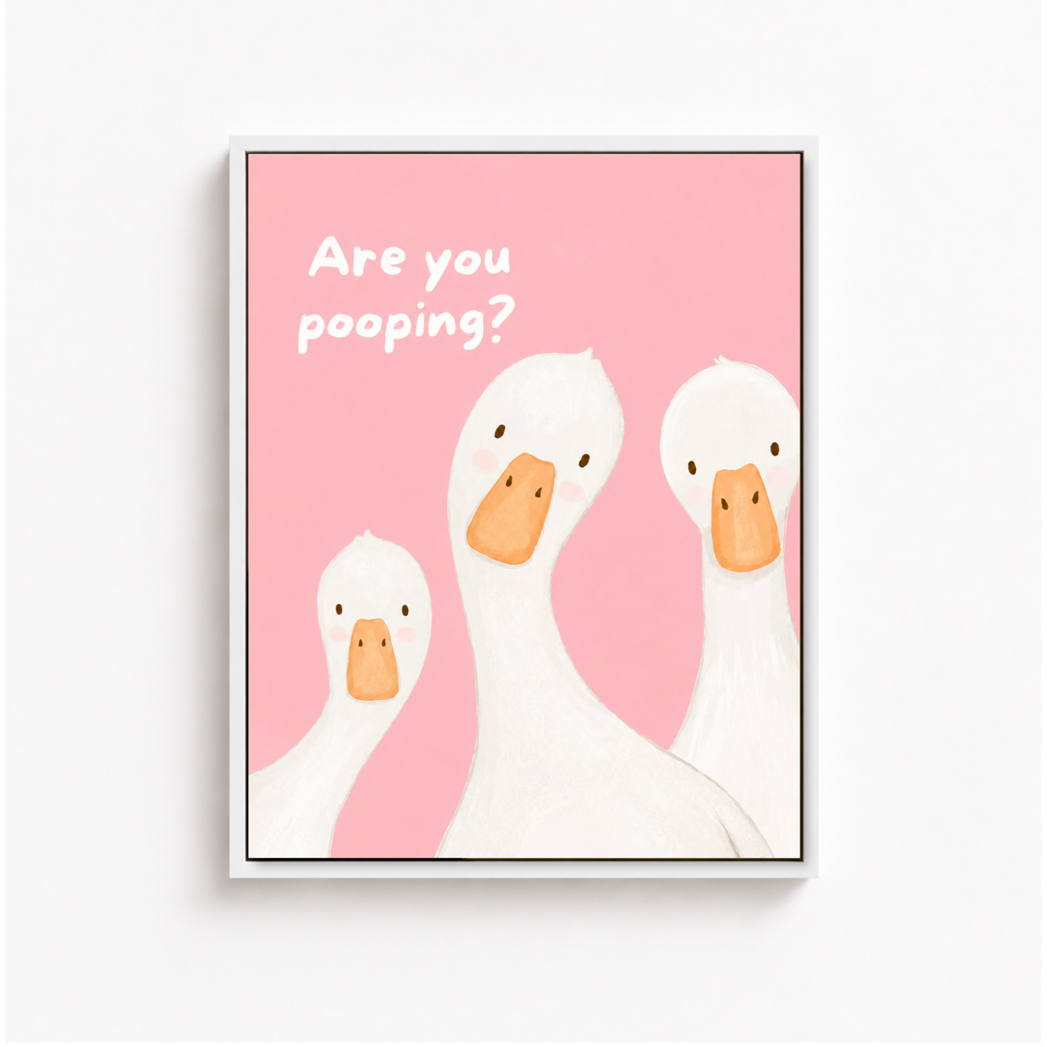 Are You Pooping Goose Canvas Wall Art Aura Canvas