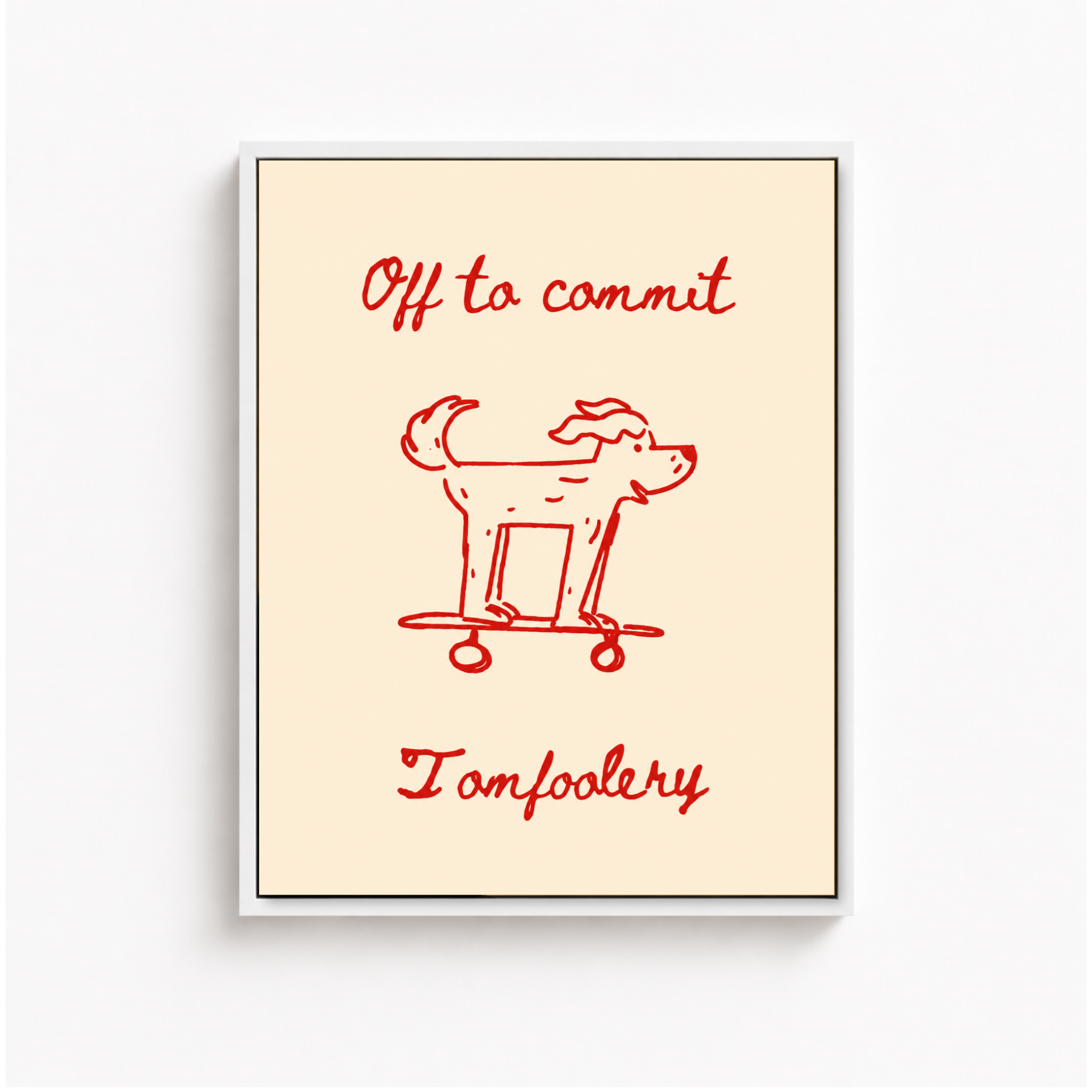 Tomfoolery Dog Canvas Wall Art Aura Canvas