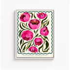 Pink Peony Botanical Canvas Wall Art Aura Canvas
