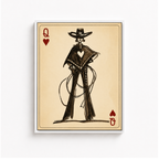 Cowgirl Queen Playing Card Canvas Aura Canvas