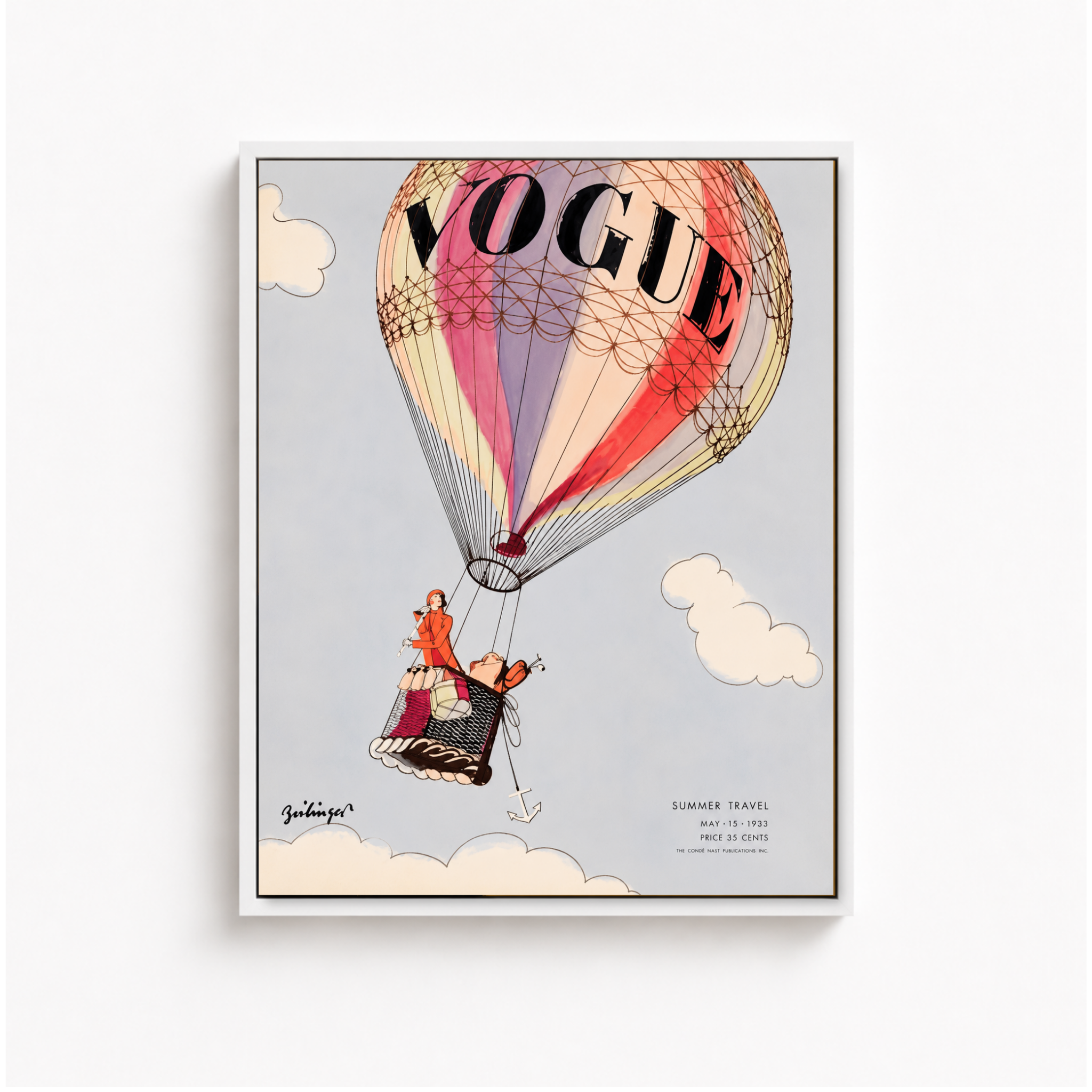 Vintage Hot Air Balloon Canvas Wall Art Aura Canvas