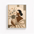 Woman With Flowers Canvas Wall Art
