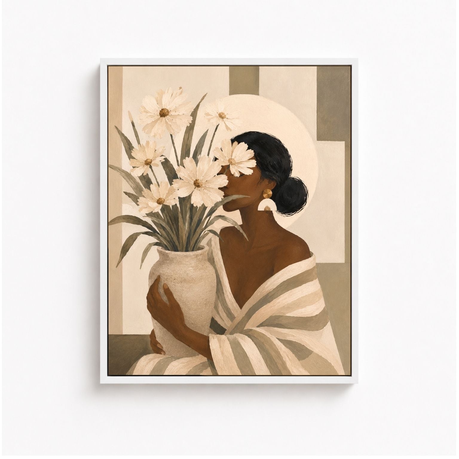 Woman With Flowers Canvas Wall Art