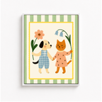 Dog and Cat Friends Canvas Wall Art Aura Canvas