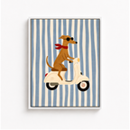Scooter Dog Canvas Wall Art Aura Canvas
