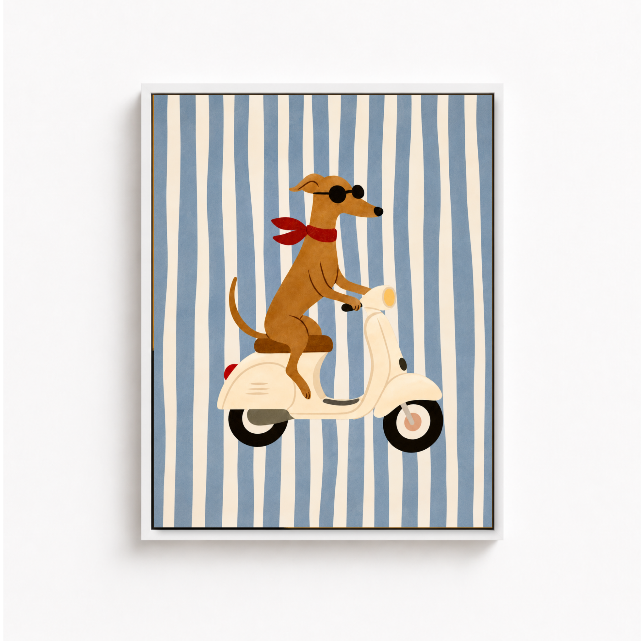 Scooter Dog Canvas Wall Art Aura Canvas