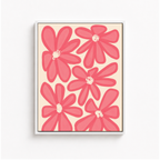 Pink Flower Canvas Wall Art Aura Canvas