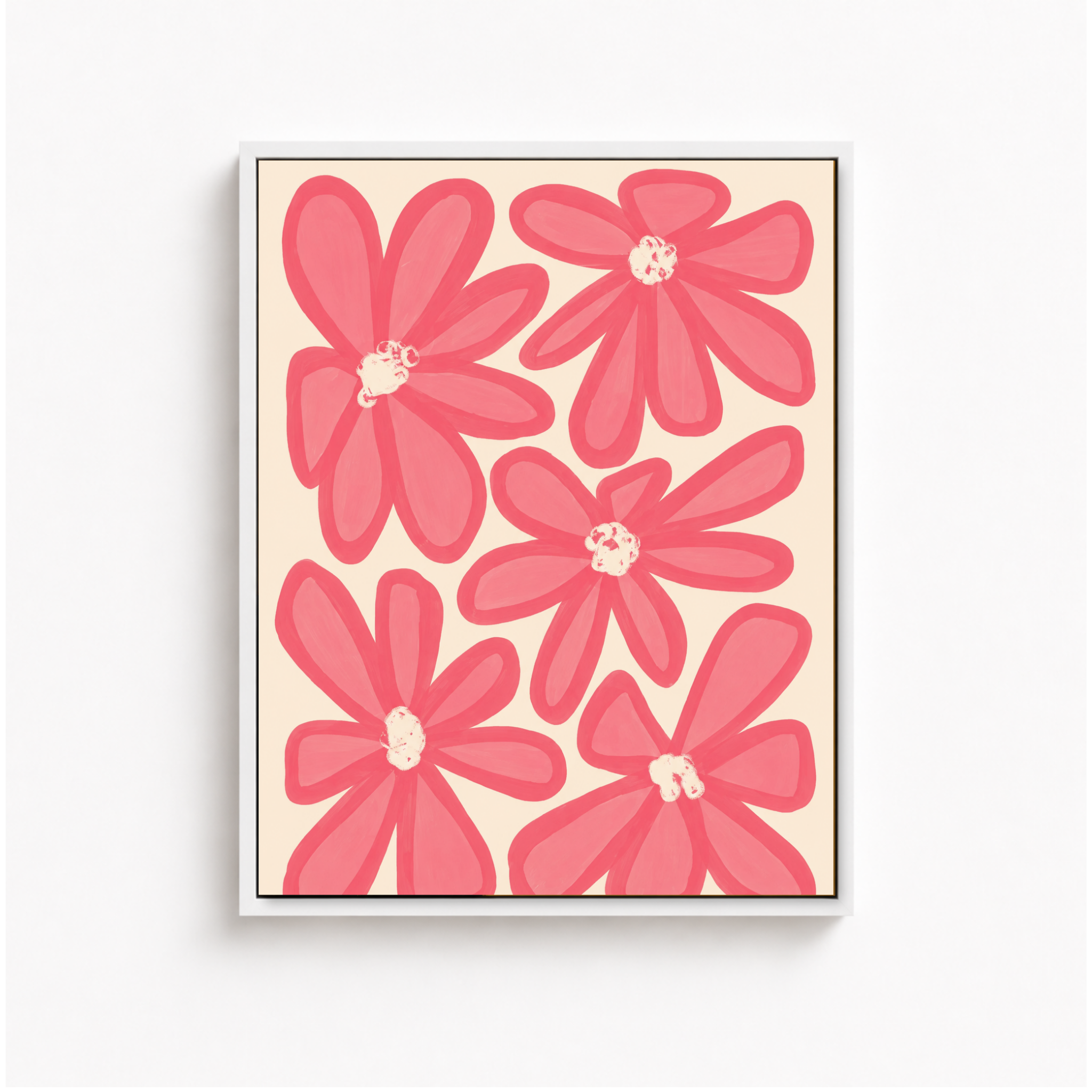 Pink Flower Canvas Wall Art Aura Canvas