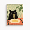 Spaghetti Cat Canvas Wall Art Aura Canvas