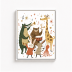 Animal Band Canvas Wall Art Aura Canvas