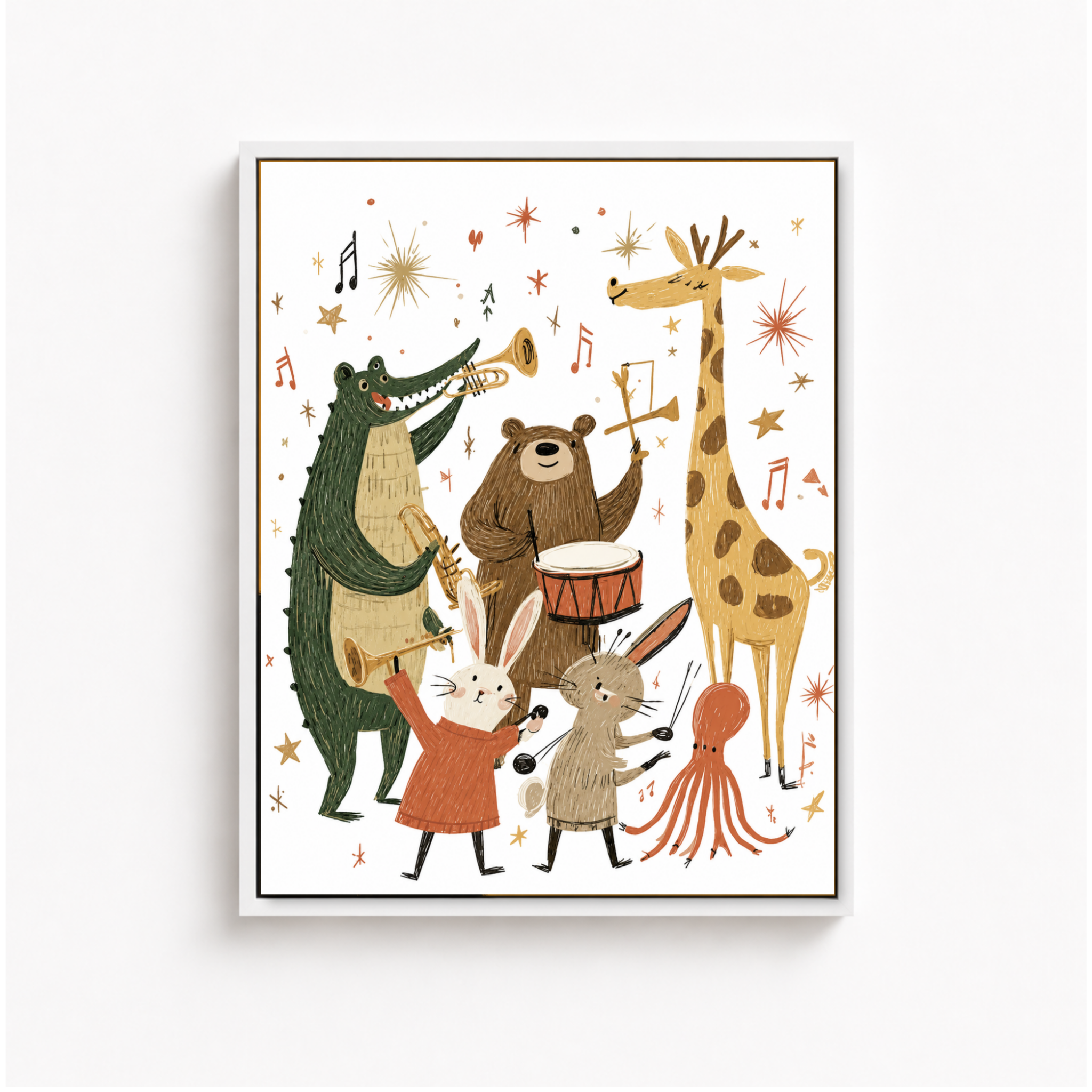 Animal Band Canvas Wall Art Aura Canvas