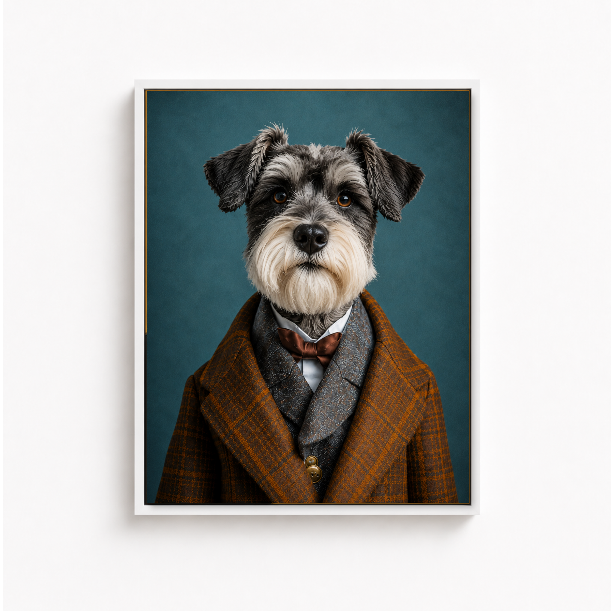 Custom Distinguished Pet Portrait Canvas Aura Canvas