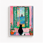 Black Cat Window Canvas Wall Art Aura Canvas