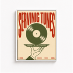Serving Tunes Vinyl Record Canvas Wall Art Aura Canvas