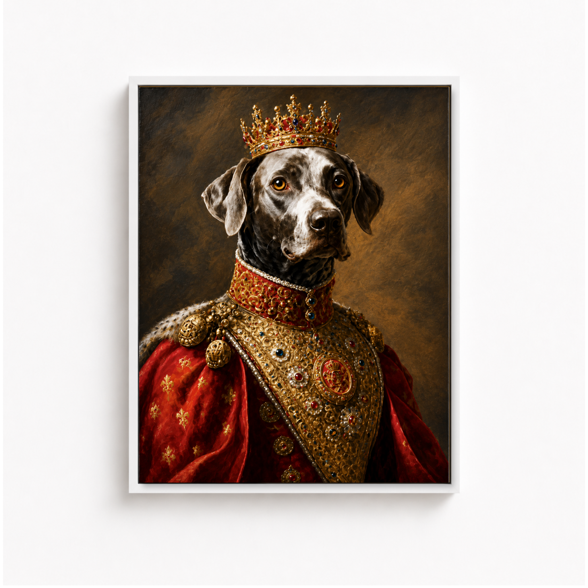 Custom Royal Pet Portrait Canvas Aura Canvas