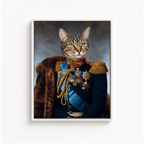 Custom Royal Commander Pet Portrait Canvas Aura Canvas