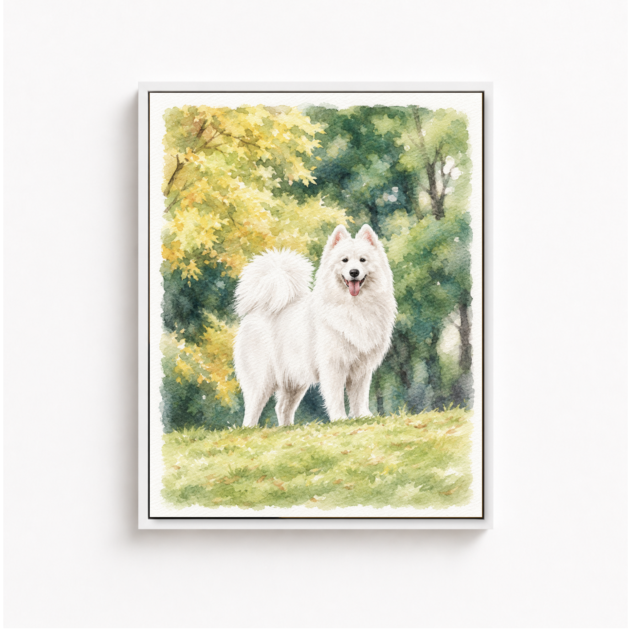 Watercolor Dog Canvas Wall Art Aura Canvas
