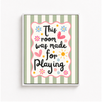 This Room Was Made For Playing Canvas Wall Art Aura Canvas