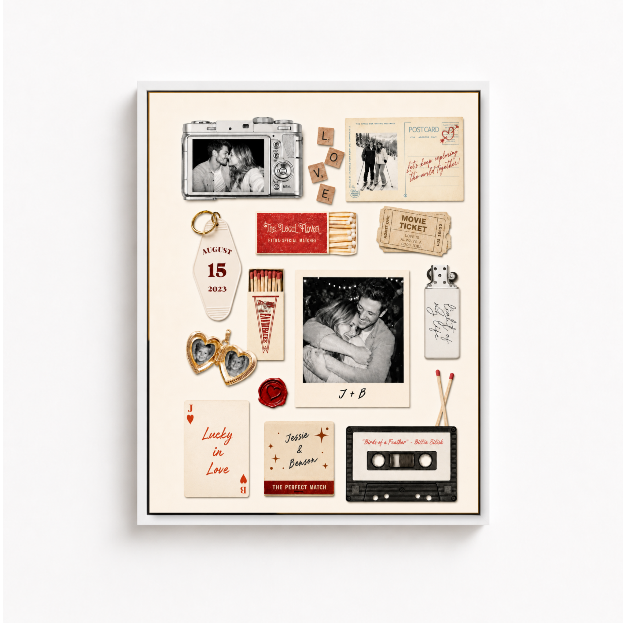 Custom Couple Collage Canvas Aura Canvas