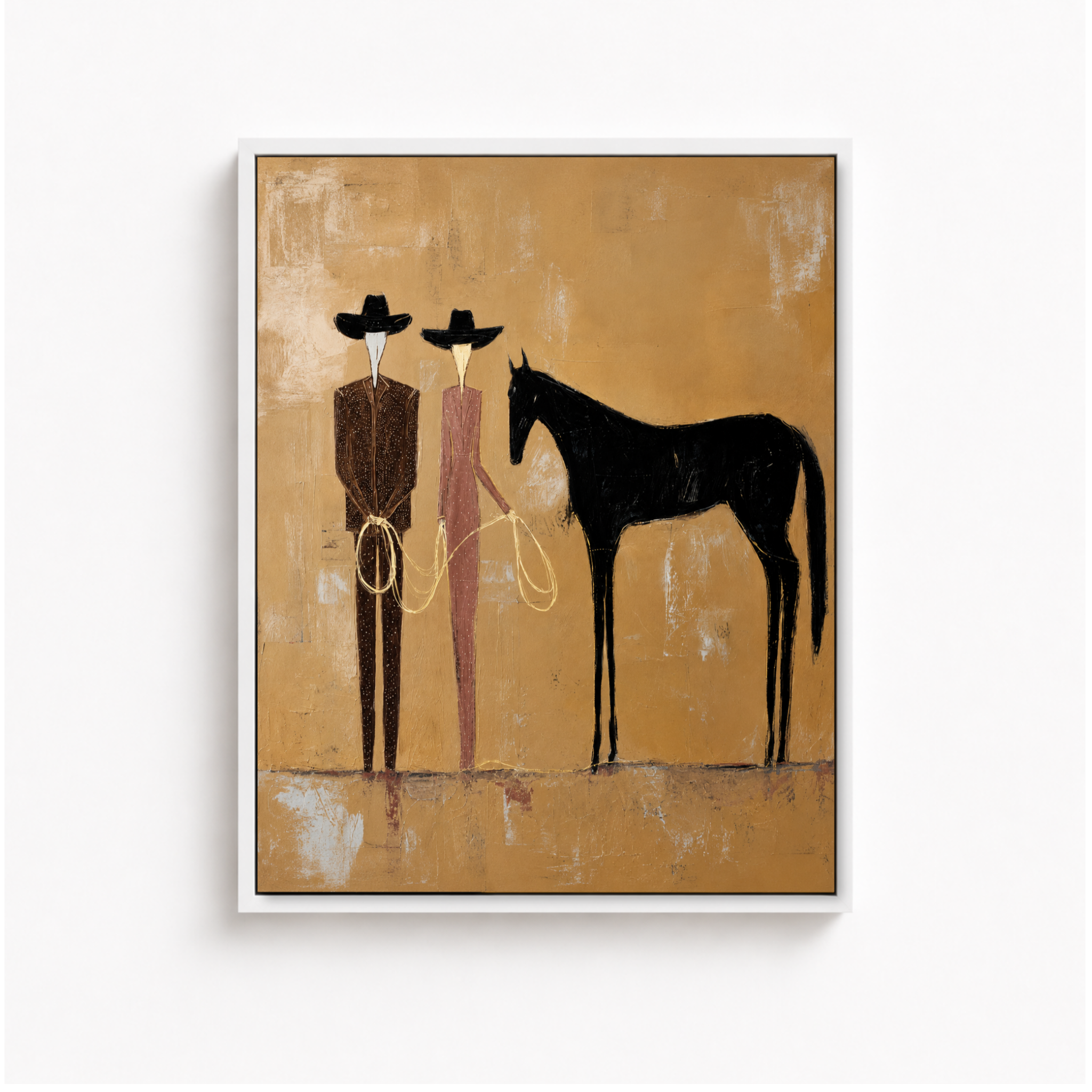 Western Horse Canvas Wall Art Aura Canvas