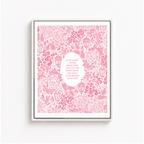 Pink Floral Motivational Quote Canvas Wall Art Aura Canvas