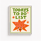Today’s To Do List Dilly Dally Canvas Wall Art Aura Canvas