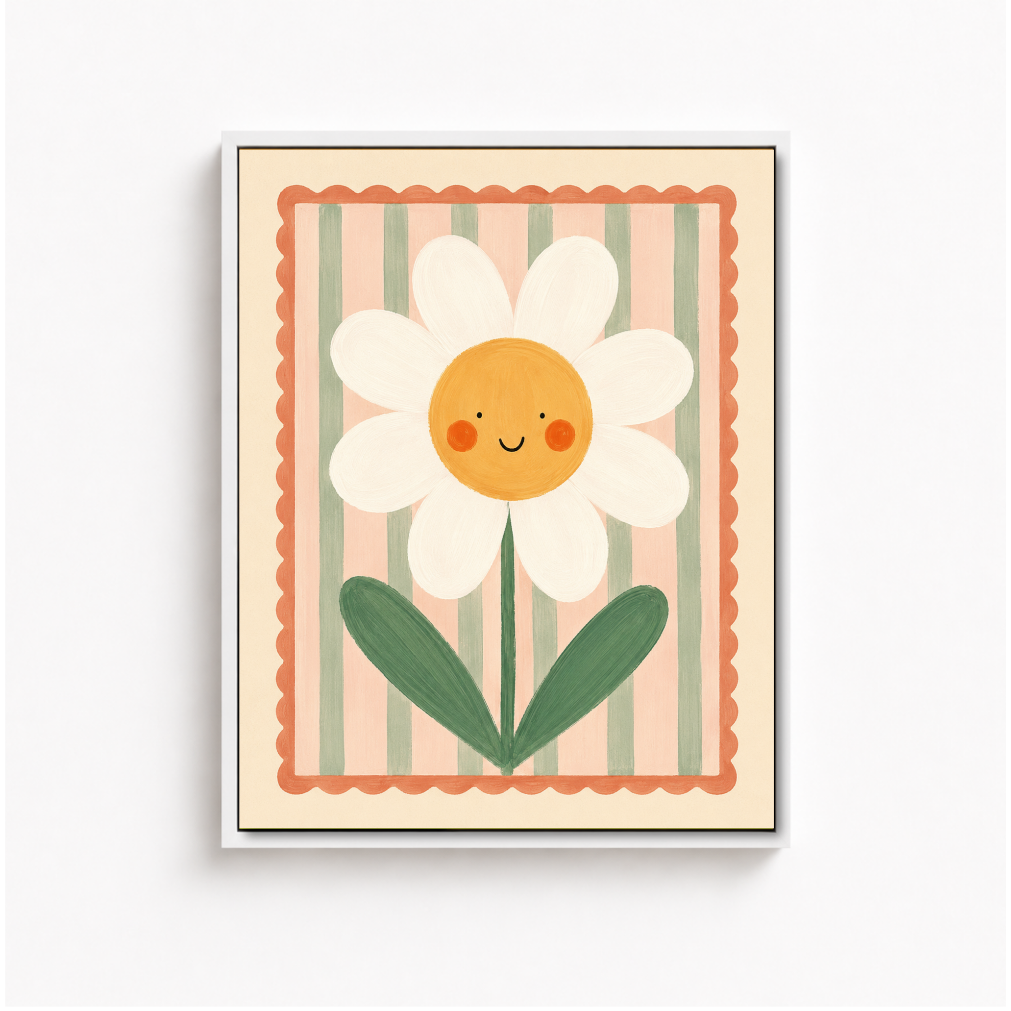 Smiling Daisy Canvas Wall Art Aura Canvas