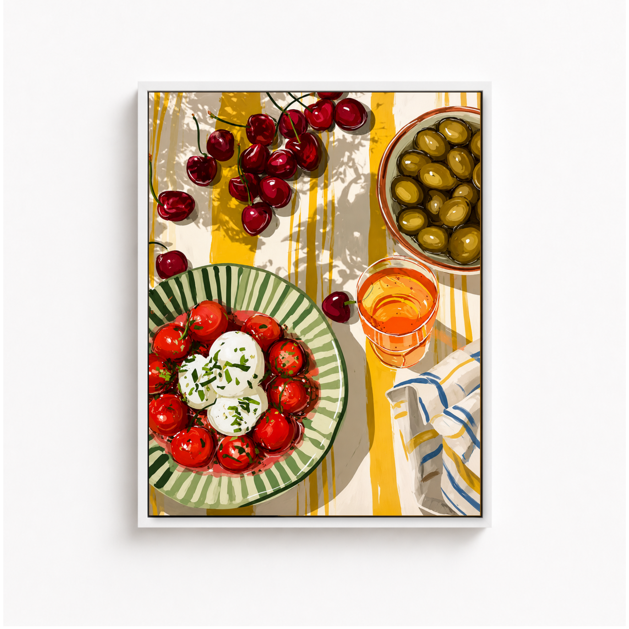 Olive Cherry Kitchen Canvas Wall Art Aura Canvas