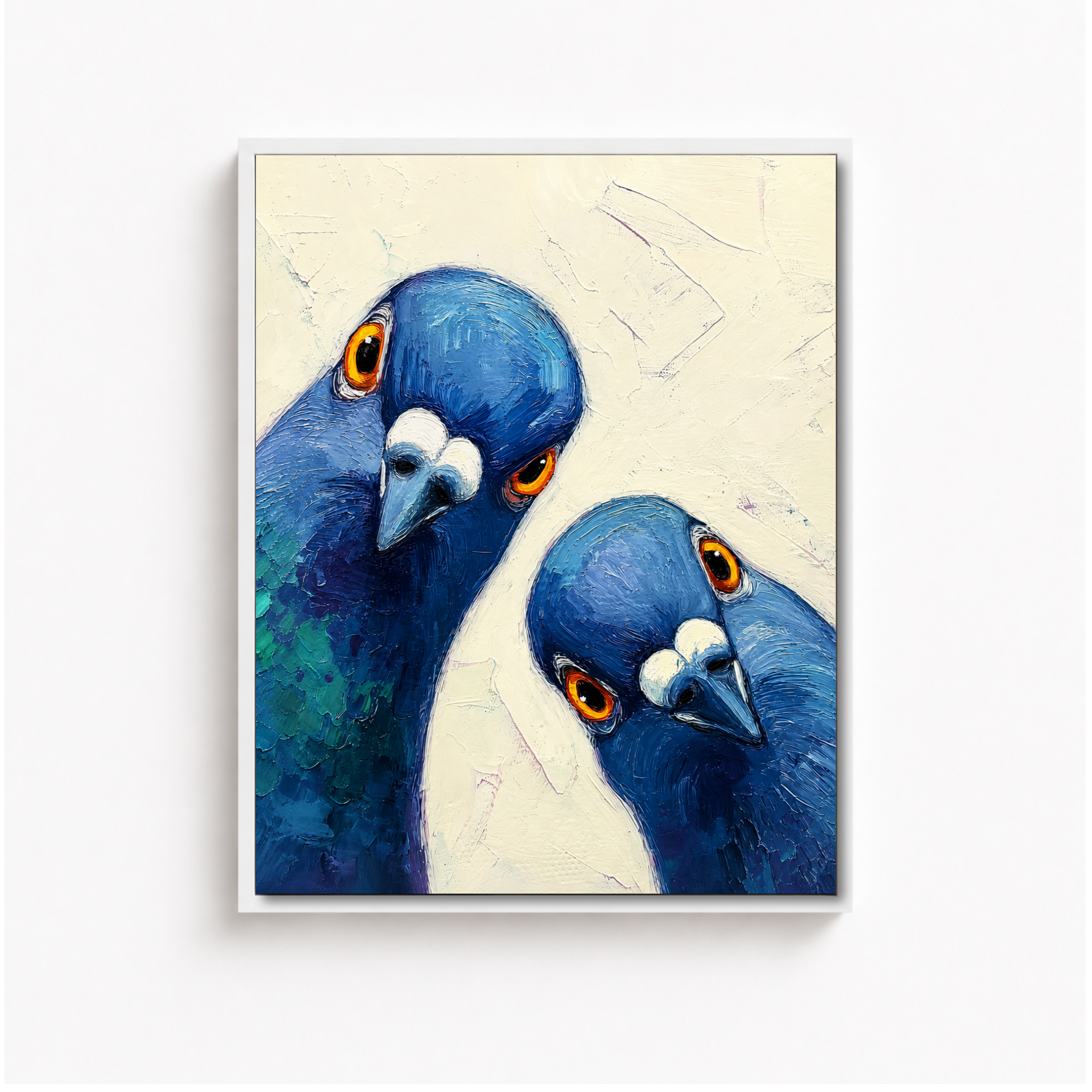 Blue Pigeons Canvas Wall Art Aura Canvas
