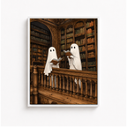 Ghost Library Canvas Wall Art Aura Canvas