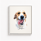 Custom Watercolor Pet Portrait Canvas Aura Canvas