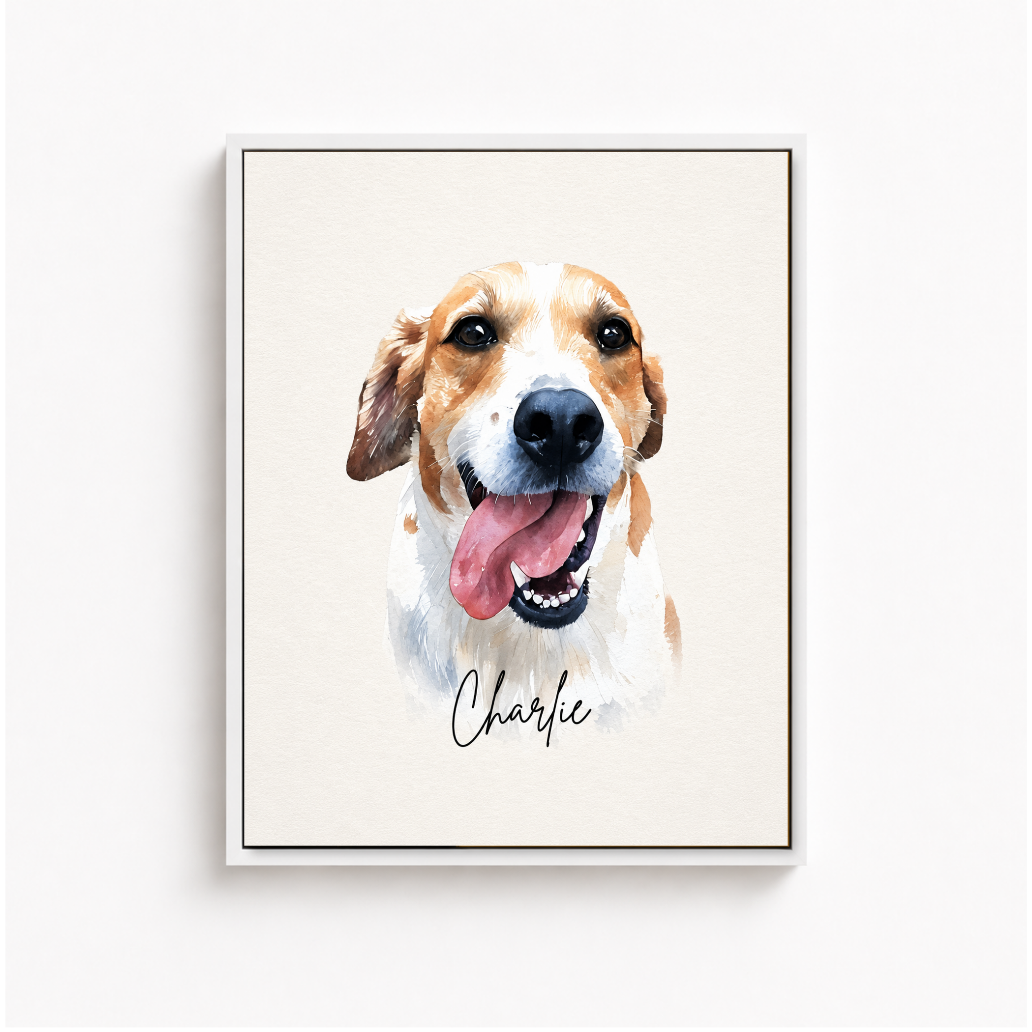 Custom Watercolor Pet Portrait Canvas Aura Canvas