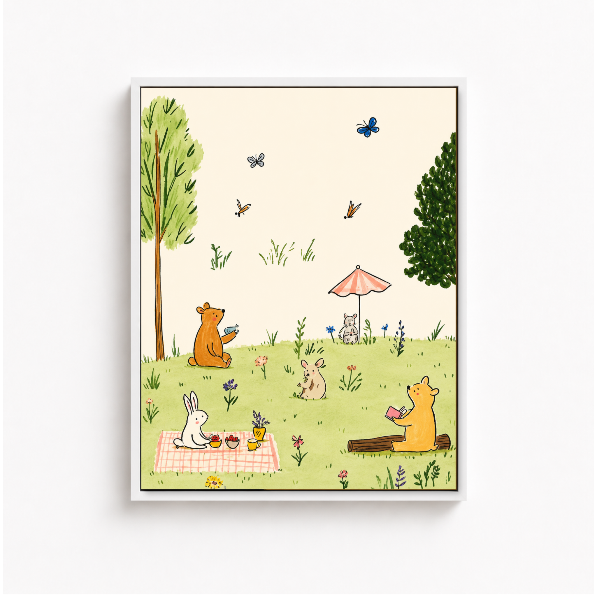 Woodland Picnic Canvas Wall Art Aura Canvas