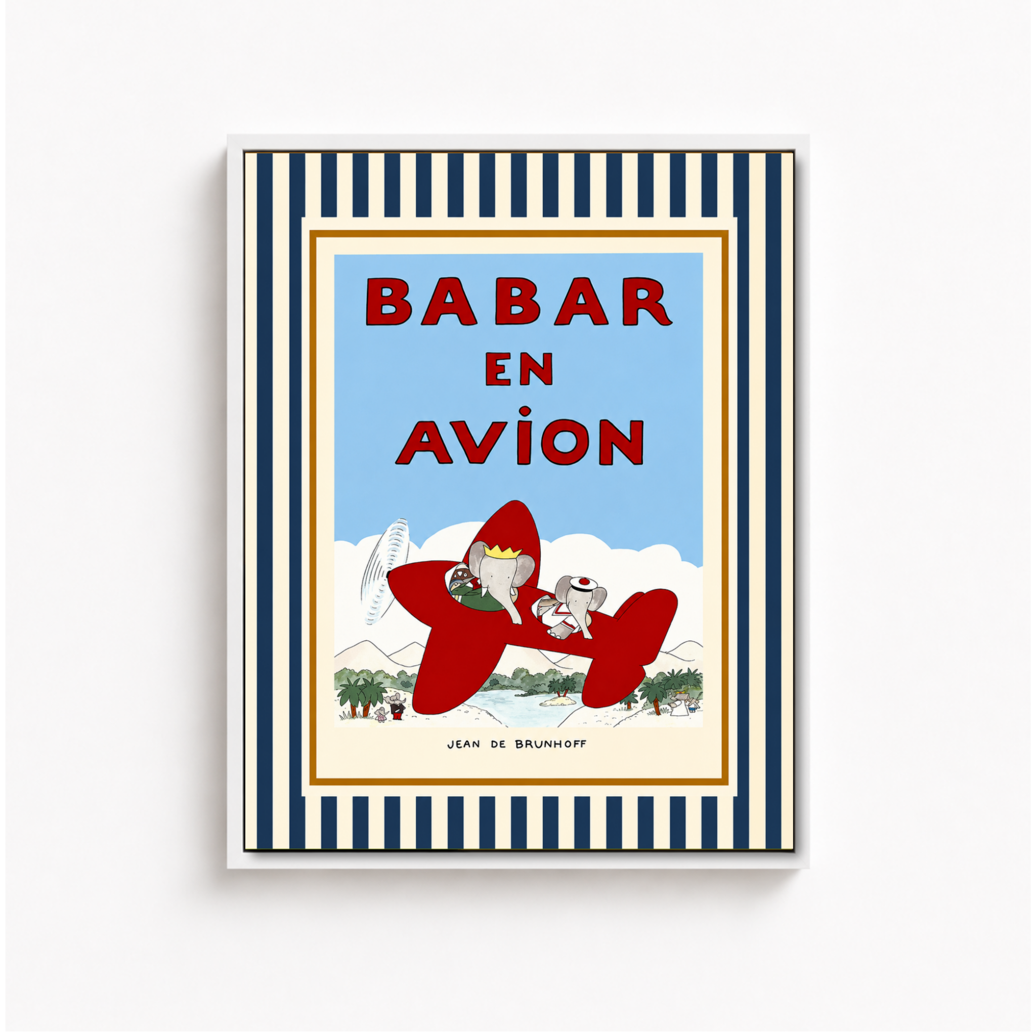Elephant Airplane Canvas Wall Art Aura Canvas