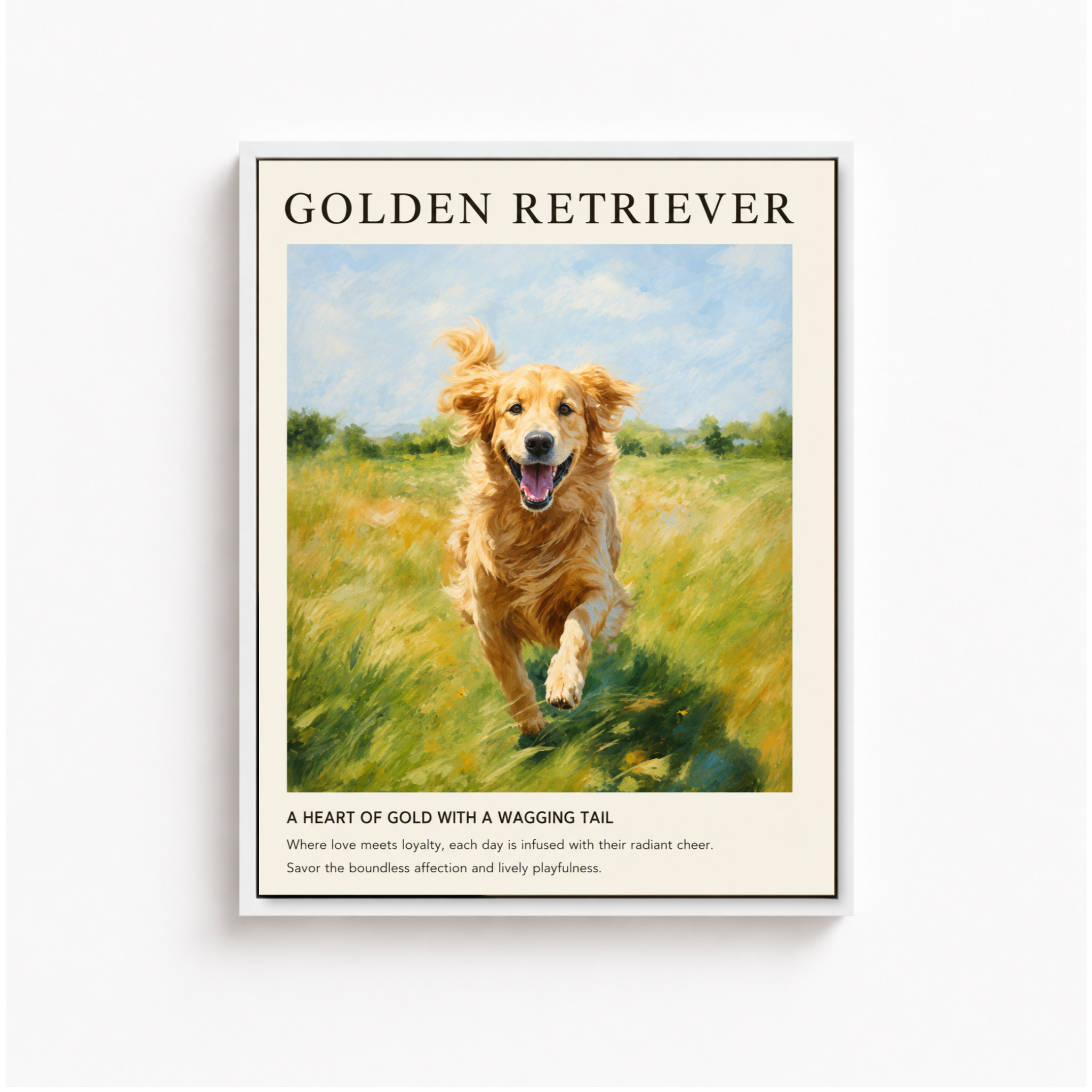 Golden Retriever Canvas Wall Art Aura Canvas