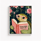 Slow Down Turtle Canvas Wall Art Aura Canvas