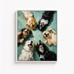 Happy Dogs Canvas Wall Art Aura Canvas