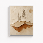 Textured Pine Forest Canvas Wall Art Aura Canvas