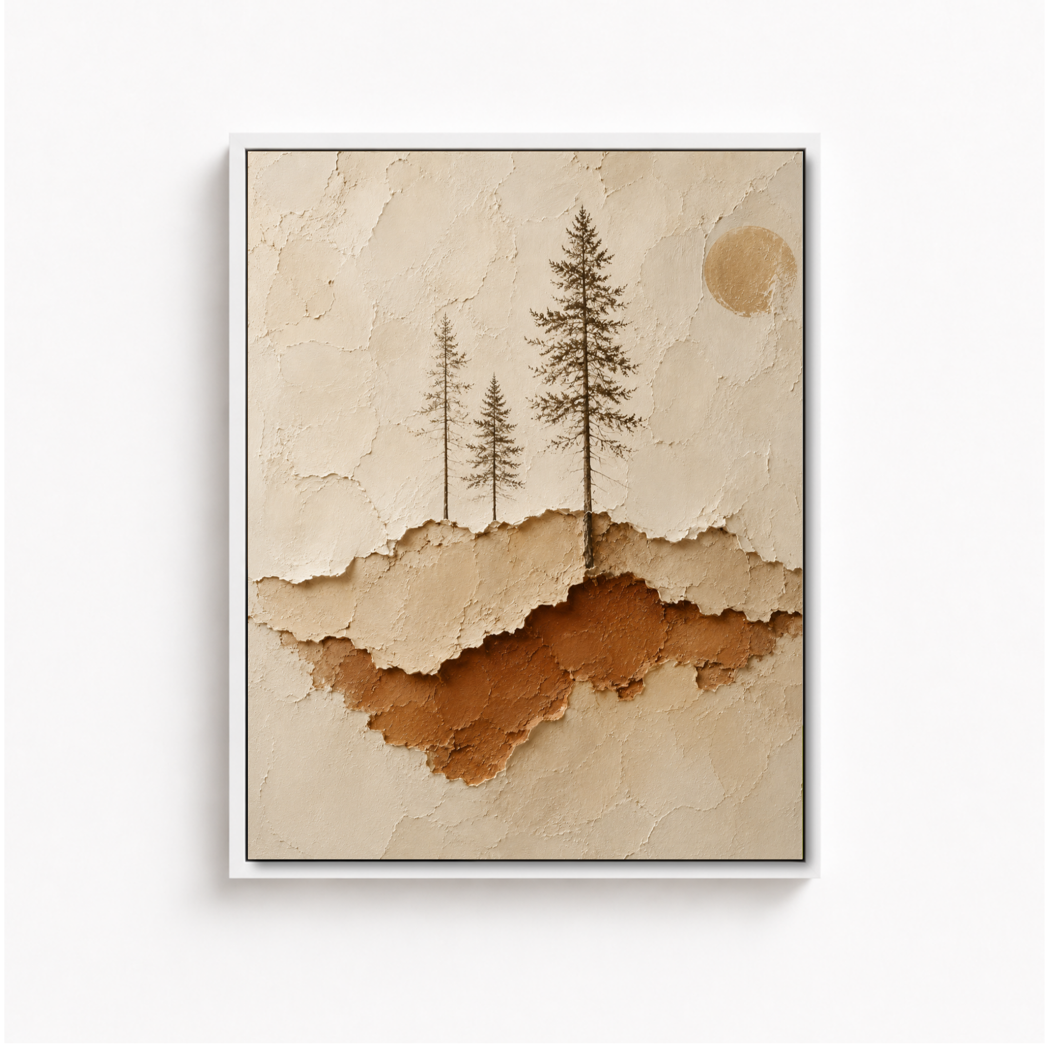 Textured Pine Forest Canvas Wall Art Aura Canvas