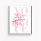 Pink Lily Fashion Canvas Wall Art Aura Canvas