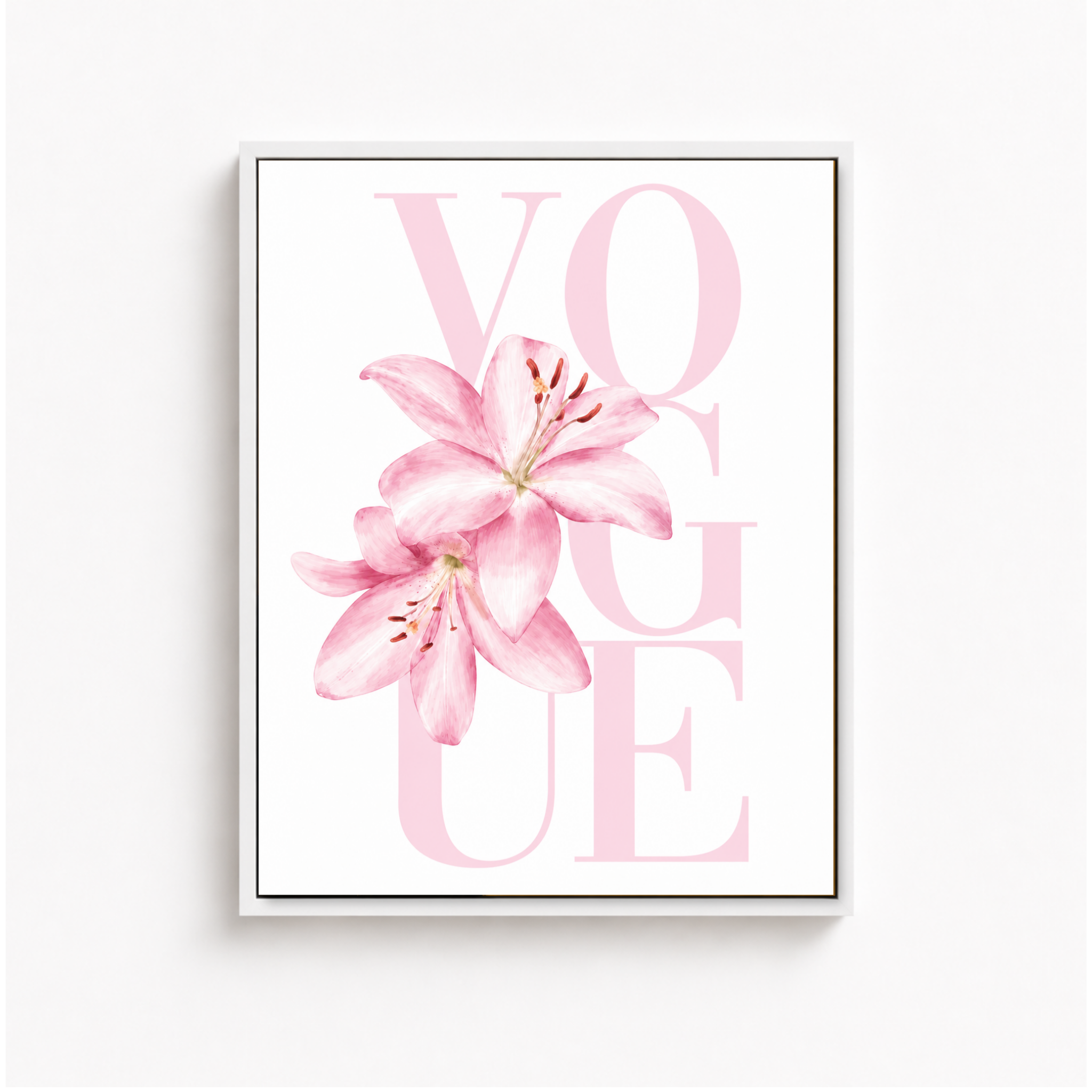 Pink Lily Fashion Canvas Wall Art Aura Canvas