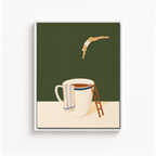 Tea Cup Diver Canvas Wall Art Aura Canvas