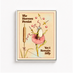 The Horrors Persist Frog Canvas Wall Art Aura Canvas