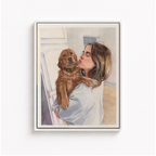 Custom Pet Love Portrait Canvas Aura Canvas