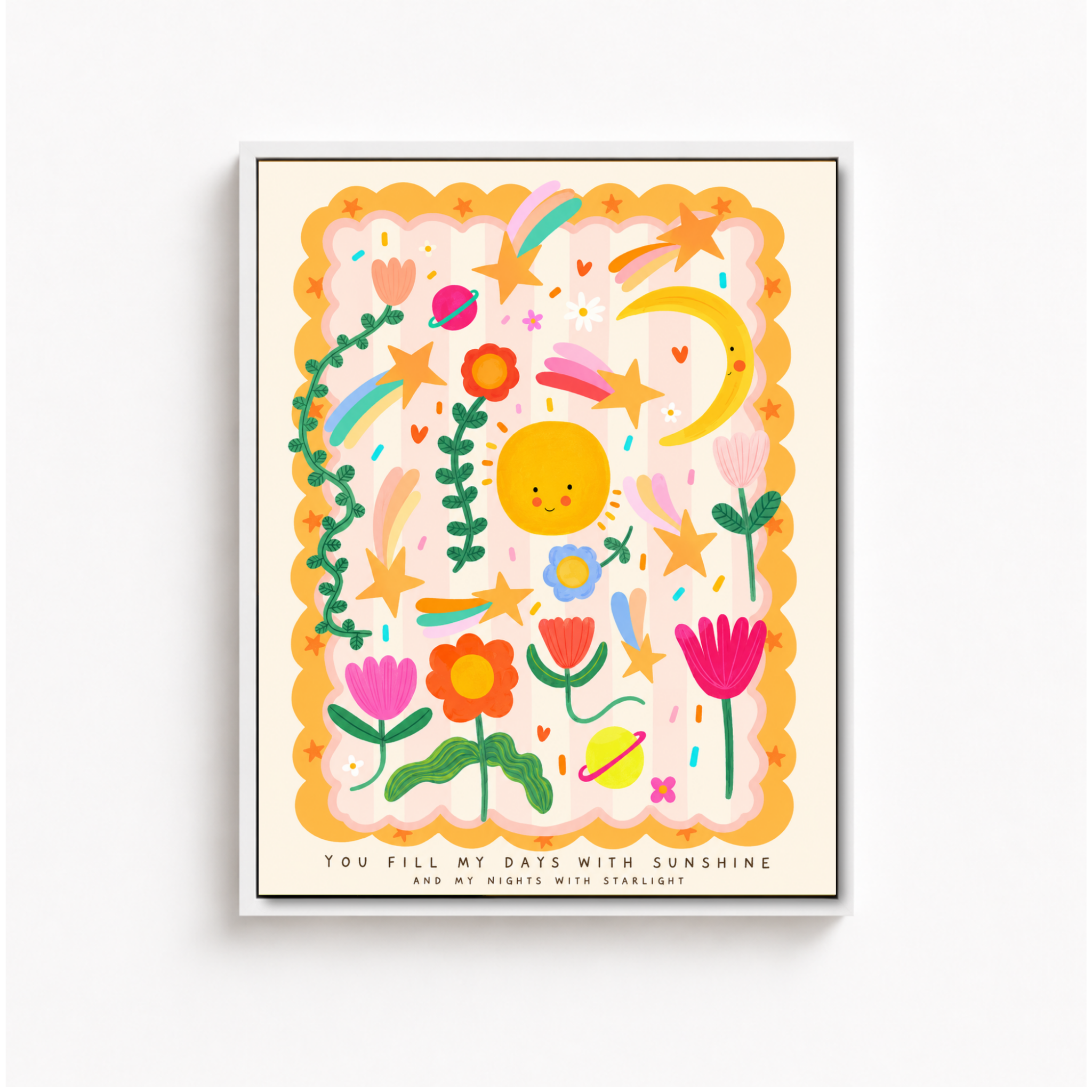 You Fill My Days With Sunshine Canvas Wall Art Aura Canvas
