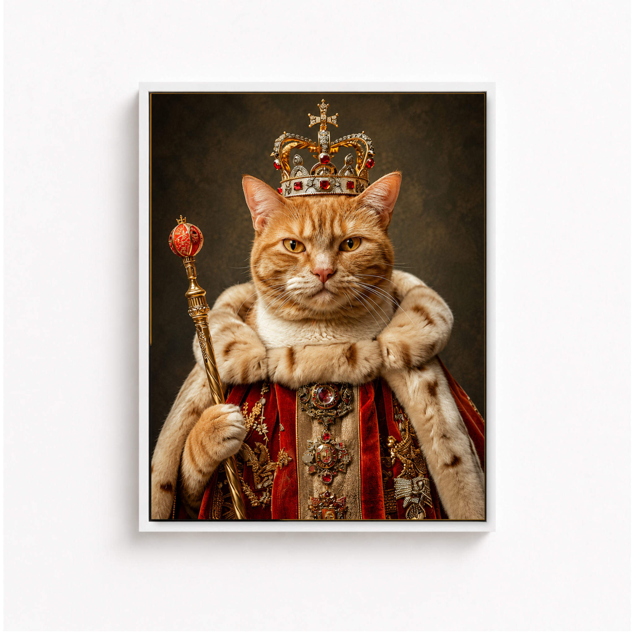 Custom Royal Cat Portrait Canvas Aura Canvas