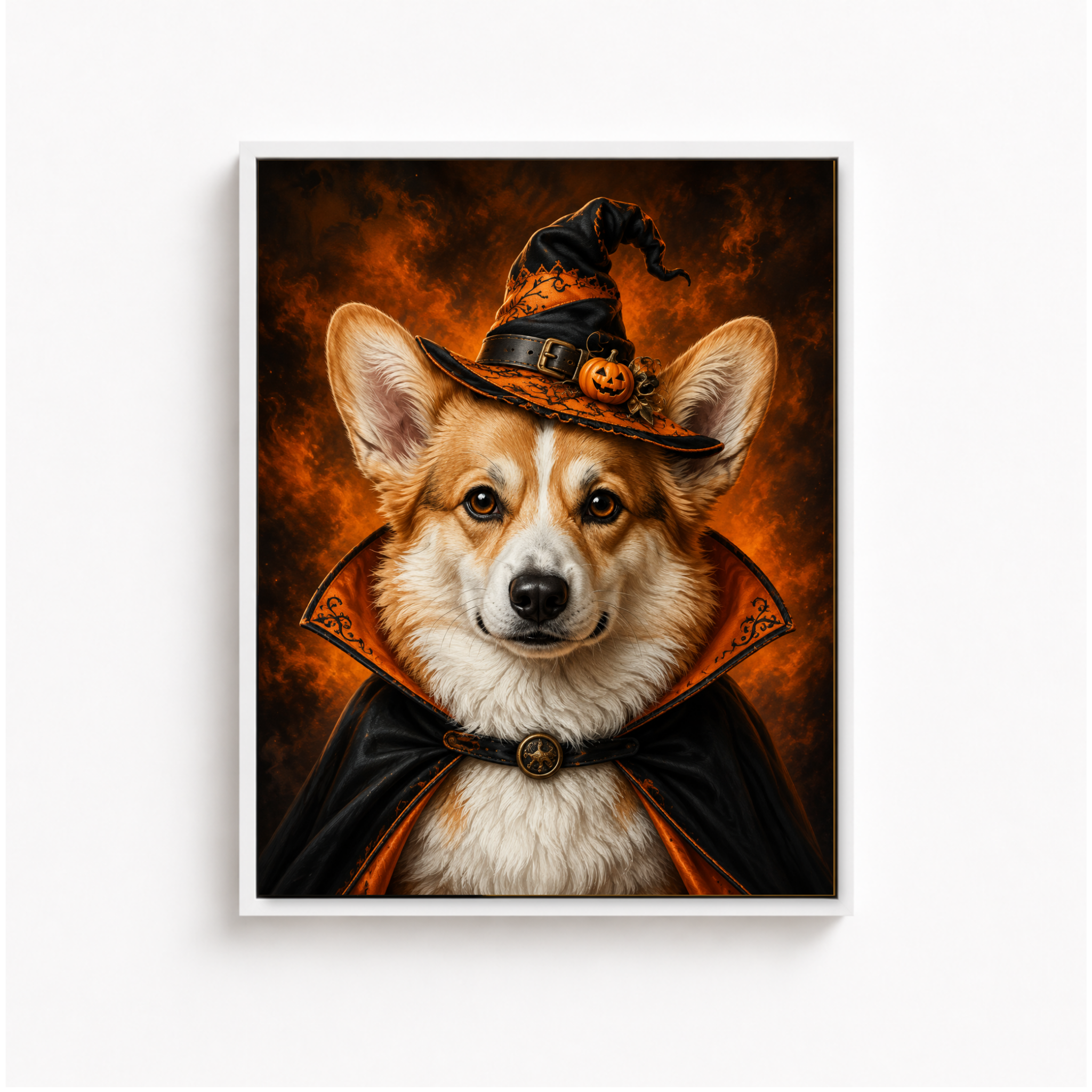 Custom Halloween Pet Portrait Canvas Aura Canvas