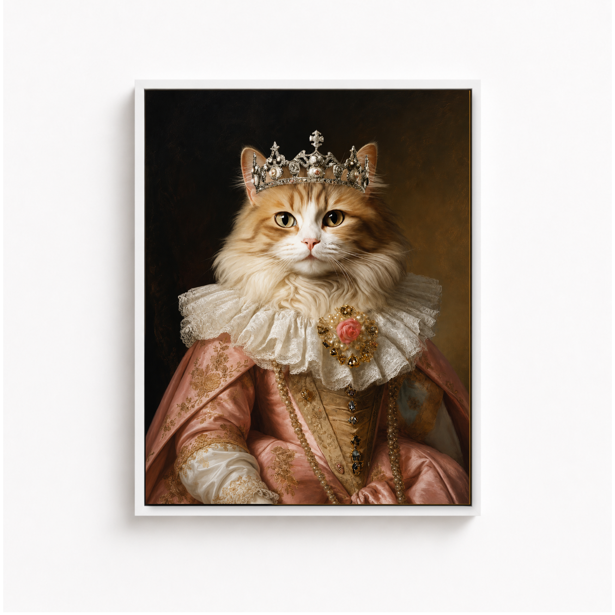 Custom Princess Heirloom Pet Portrait Canvas Aura Canvas