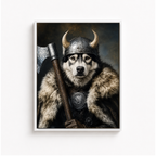 Custom Viking Pet Portrait Canvas Aura Canvas