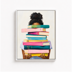 Book Lover Canvas Wall Art Aura Canvas